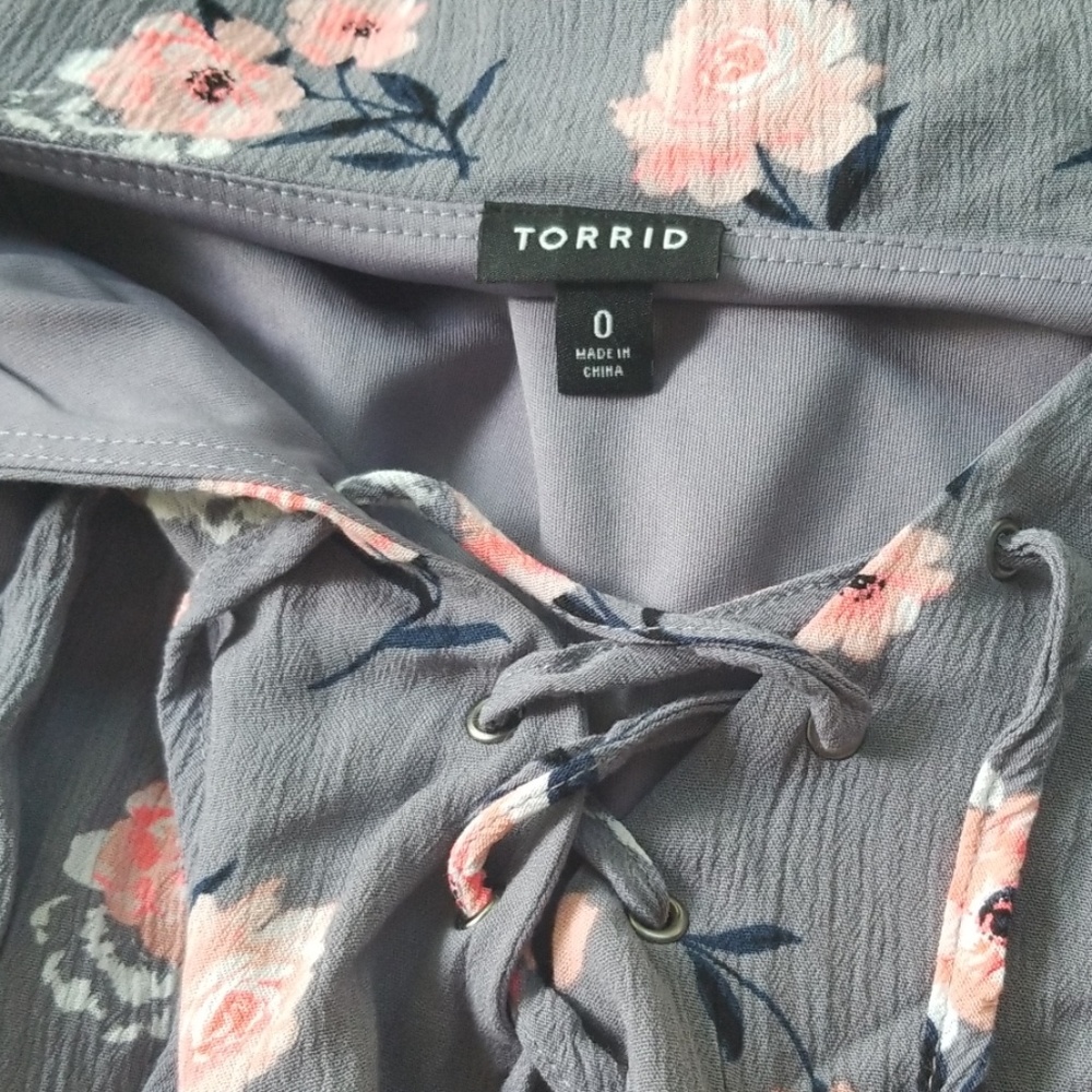 Torrid Trapeze Peasant Swing Dress L - Picture 6 of 8